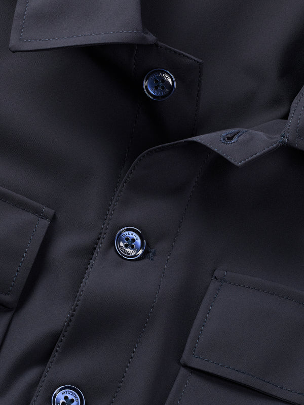 Navy Milano Edition Stretch Nylon - High Performance Overshirt