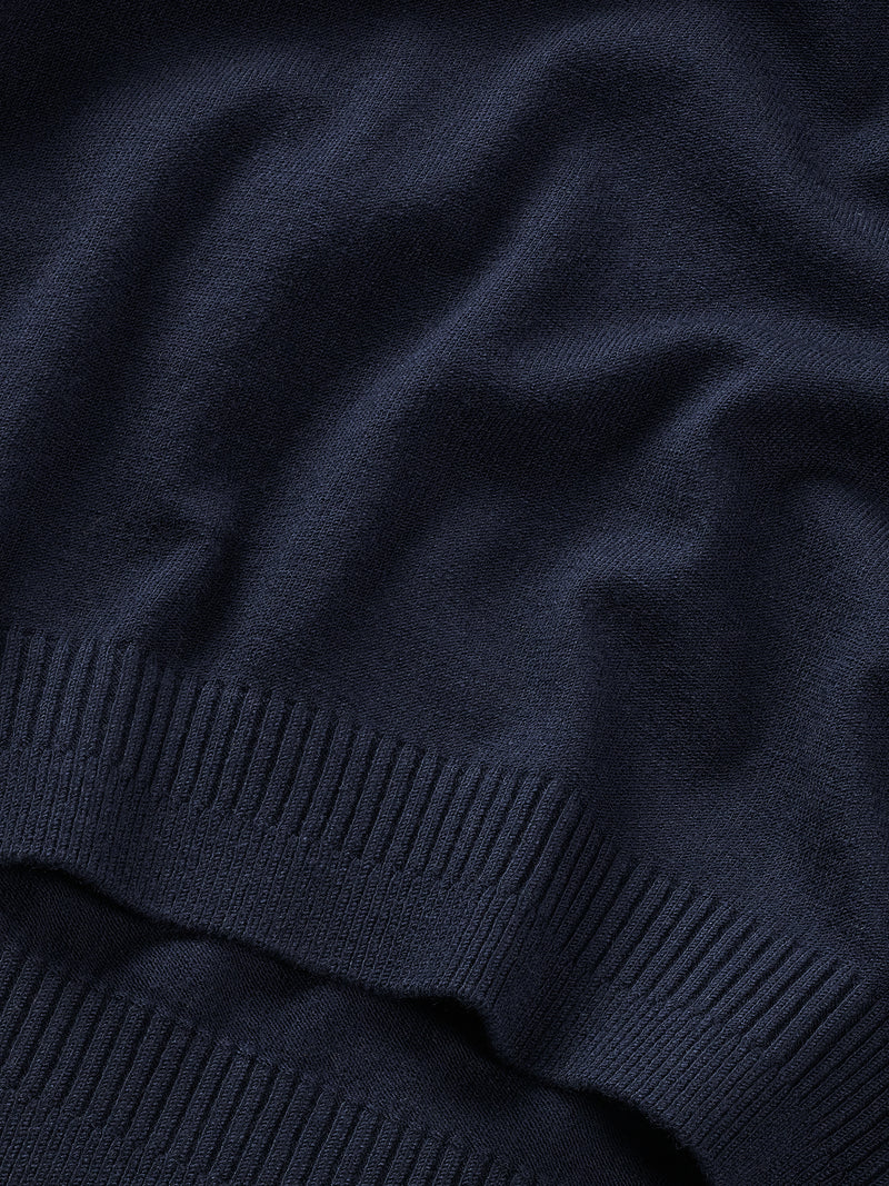 NAVY CASHMERE SILK T-SHIRT
