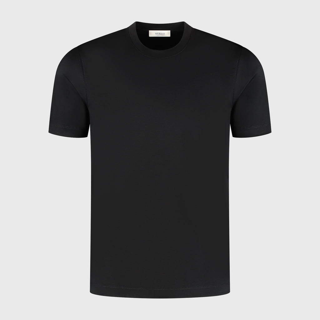 Tシャツ・カットソー Malo SS25 Malo T-shirts and Polos Black (UXA369 F8Z17E516) NON Oversized crew neck t-shirt black OVER | Urbanstaroma