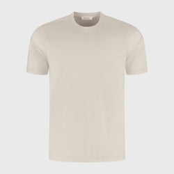 BEIGE SOFT MERCERIZED COTTON T-SHIRT