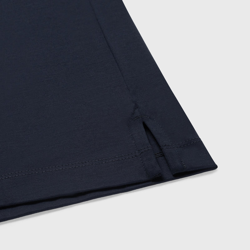 NAVY BLUE SOFT MERCERIZED COTTON T-SHIRT