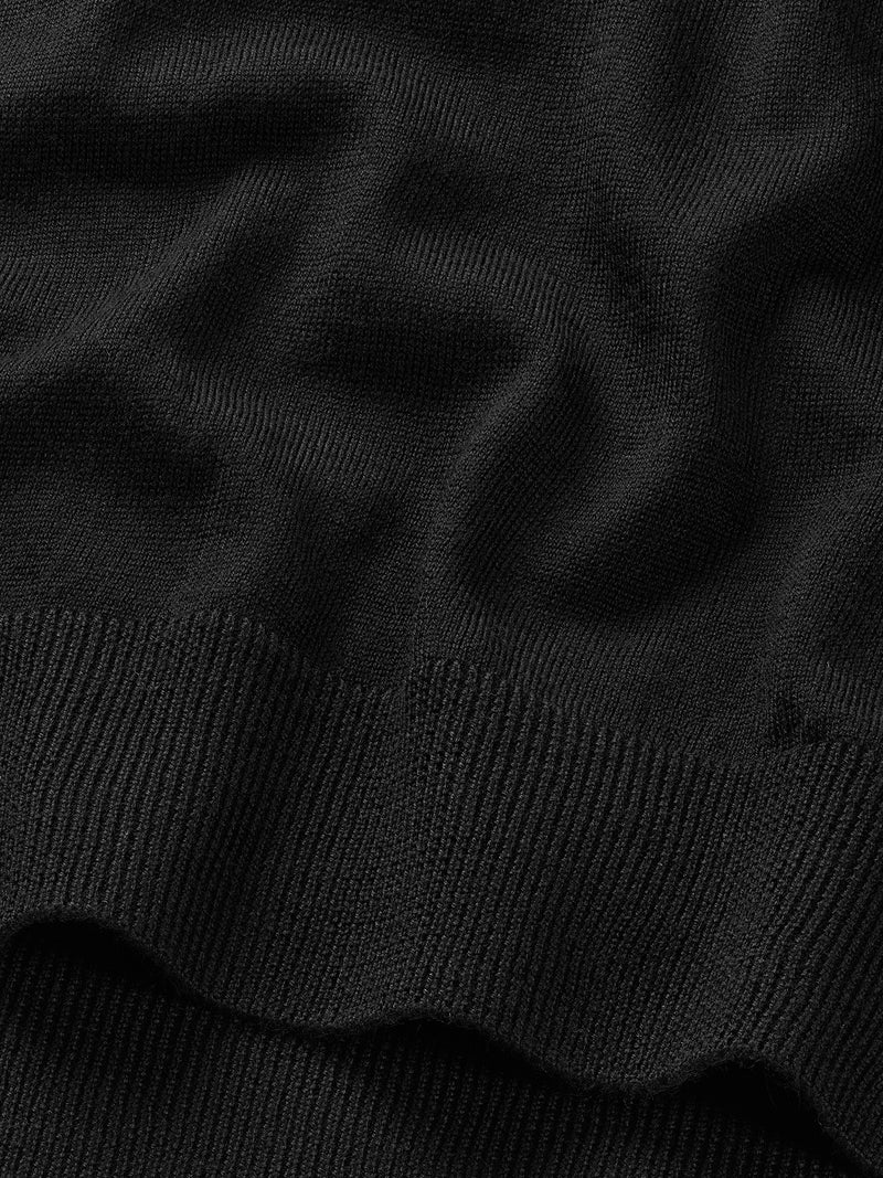 Black Cashfeel Half-Zip Sweater