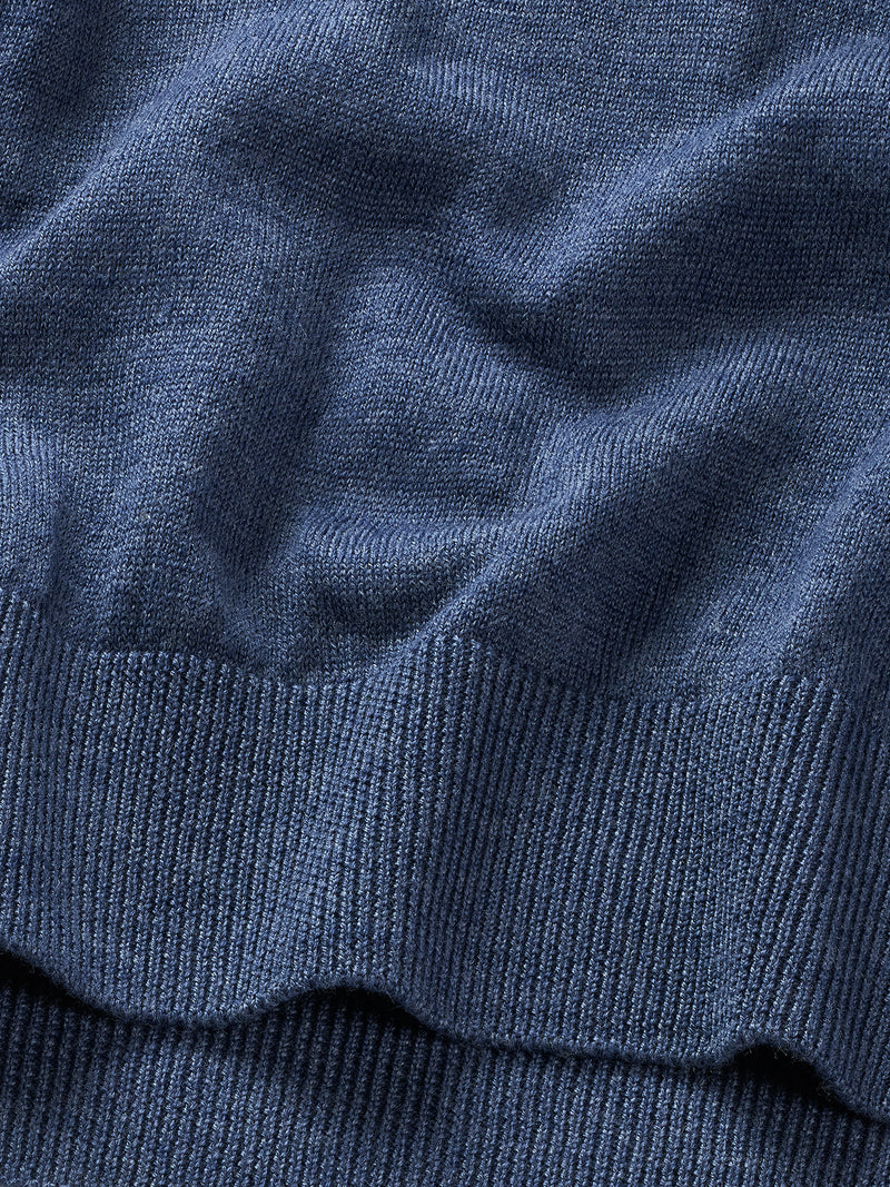 Sea Blue - Cashfeel  Half-Zip Sweater