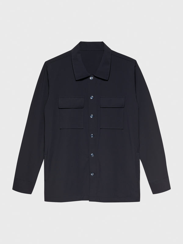 Navy Milano Edition Stretch Nylon - High Performance Overshirt