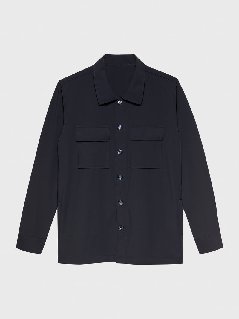 Navy Milano Edition Stretch Nylon - High Performance Overshirt