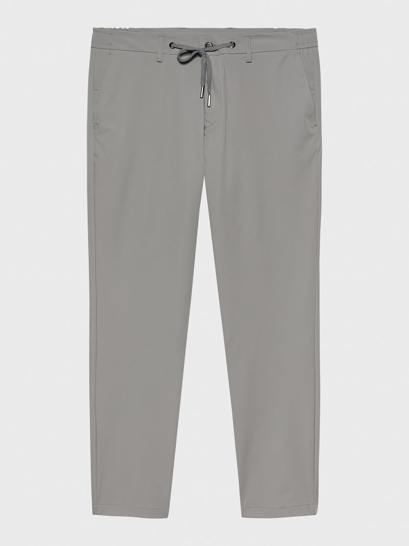 MERSINO MILANO EDITION LIGHT GREY DRAWSTRING TROUSERS - DESIGN IN ITALY