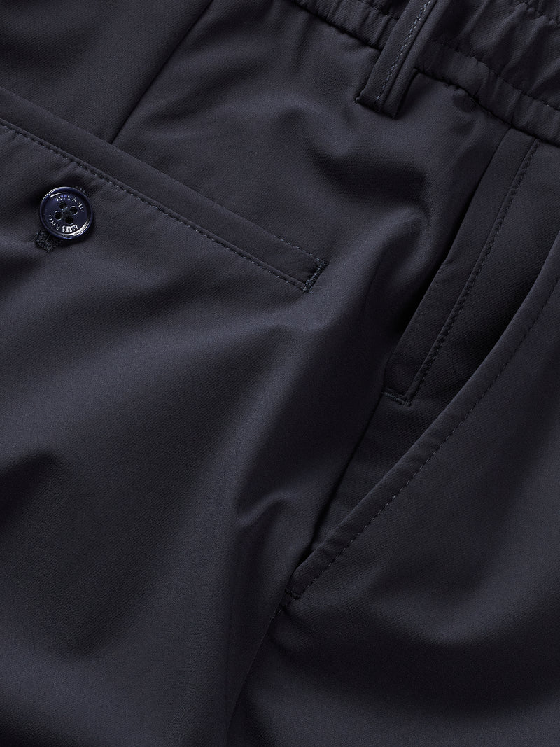 MERSINO MILANO EDITION NAVY BLUE DRAWSTRING TROUSERS - DESIGN IN ITALY