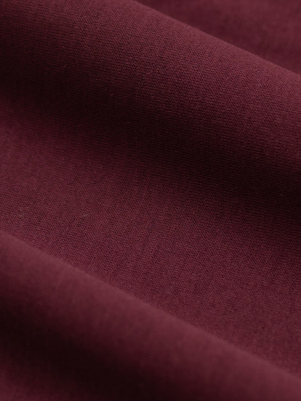 BURGUNDY SOFT MERCERIZED COTTON T-SHIRT