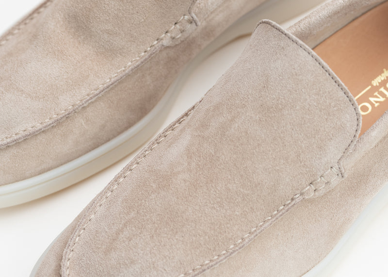 Beige Finest Suede Marina Loafers