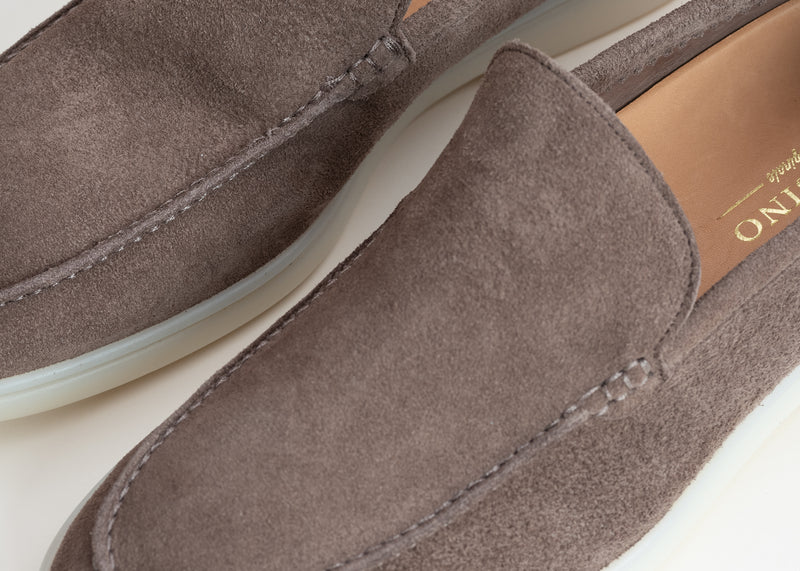 Warm Grey Finest Suede Marina Loafers